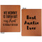 Aunt Quotes and Sayings Cognac Leatherette Portfolios with Notepad - Small - Double Sided- Apvl