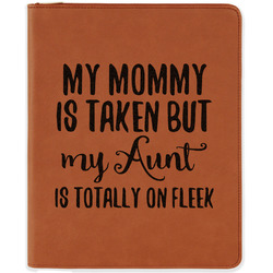 Aunt Quotes and Sayings Leatherette Zipper Portfolio with Notepad - Double Sided (Personalized)