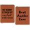 Aunt Quotes and Sayings Cognac Leatherette Zipper Portfolios with Notepad - Double Sided - Apvl