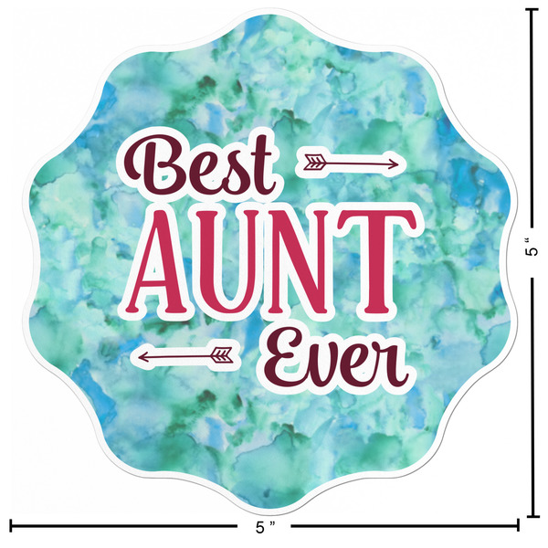 Aunt Quotes and Sayings Custom Shape Iron On Patches - L PATCH w/measurements