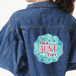 Aunt Quotes and Sayings Twill Iron On Patch - Custom Shape - 2XL - Set of 4