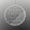 Aunt Quotes and Sayings Engraved Glass Ornament - Round (Front)