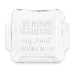 Aunt Quotes and Sayings Glass Cake Dish with Truefit Lid - 8in x 8in