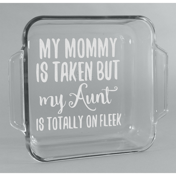 Custom Aunt Quotes and Sayings Glass Cake Dish - 8in x 8in