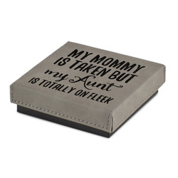 Aunt Quotes and Sayings Jewelry Gift Box - Engraved Leather Lid