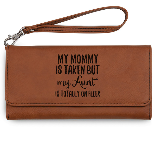 Custom Aunt Quotes and Sayings Ladies Leatherette Wallet - Laser Engraved