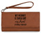Aunt Quotes and Sayings Ladies Wallet - Leather - Rawhide - Front View