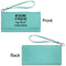 Aunt Quotes and Sayings Ladies Wallets - Faux Leather - Teal - Front & Back View