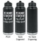 Aunt Quotes and Sayings Laser Engraved Water Bottles - 2 Styles - Front & Back View