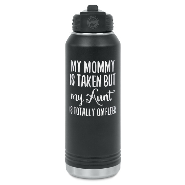 Custom Aunt Quotes and Sayings Water Bottle - Laser Engraved - Front