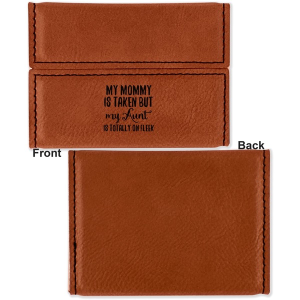 Aunt Quotes and Sayings Leather Business Card Holder Front Back Single Sided - Apvl