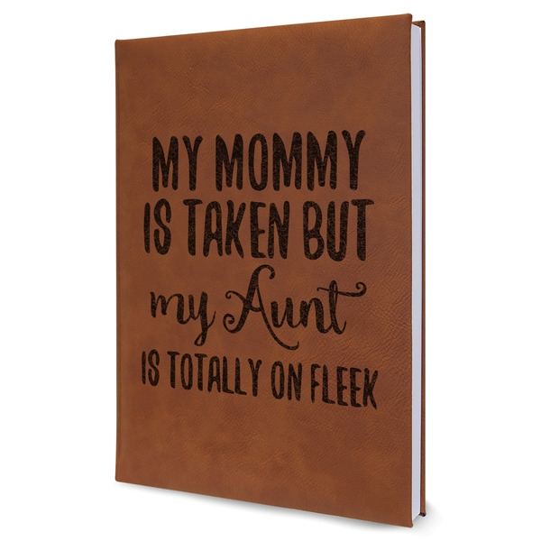 Custom Aunt Quotes and Sayings Leather Sketchbook - Large - Double Sided