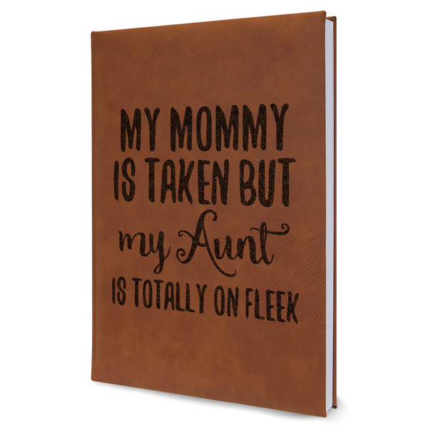 Custom Aunt Quotes and Sayings Leather Sketchbook - Large - Single Sided