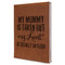 Aunt Quotes and Sayings Leather Sketchbook - Large - Single Sided - Angled View