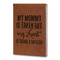 Aunt Quotes and Sayings Leatherette Journals - Large - Double Sided - Angled View