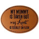 Aunt Quotes and Sayings Faux Leather Iron On Patch - Oval