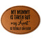 Aunt Quotes and Sayings Faux Leather Iron On Patch - Oval