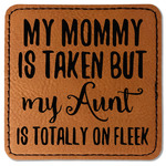 Aunt Quotes and Sayings Faux Leather Iron On Patch - Square