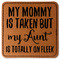 Aunt Quotes and Sayings Faux Leather Iron On Patch - Square
