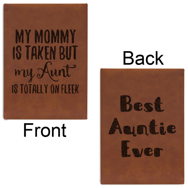 Aunt Quotes and Sayings Leatherette Sketchbooks - Large - Double Sided - Front & Back View