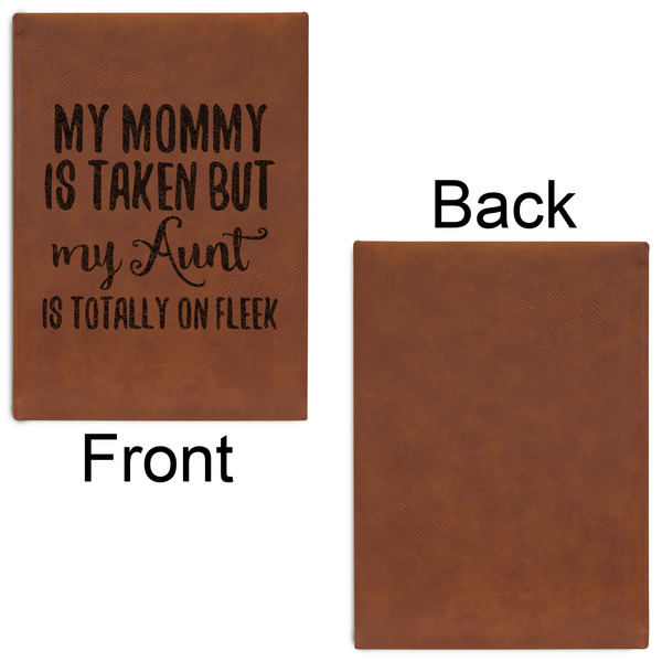 Aunt Quotes and Sayings Leatherette Sketchbooks - Large - Single Sided - Front & Back View