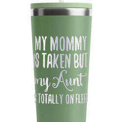 Aunt Quotes and Sayings RTIC Everyday Tumbler with Straw - 28oz - Light Green - Single-Sided