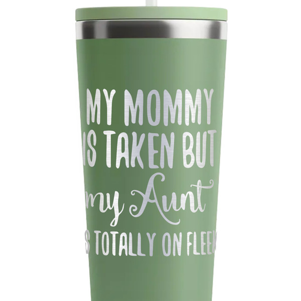 Aunt Quotes and Sayings Light Green RTIC Everyday Tumbler - 28 oz. - Close Up