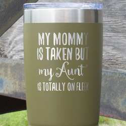Aunt Quotes and Sayings 20 oz Stainless Steel Tumbler - Olive - Double Sided