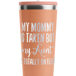 Aunt Quotes and Sayings RTIC Everyday Tumbler with Straw - 28oz - Peach - Double-Sided
