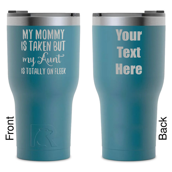 Custom Aunt Quotes and Sayings RTIC Tumbler - Dark Teal - Laser Engraved - Double-Sided