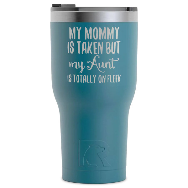 Custom Aunt Quotes and Sayings RTIC Tumbler - Dark Teal - Laser Engraved - Single-Sided