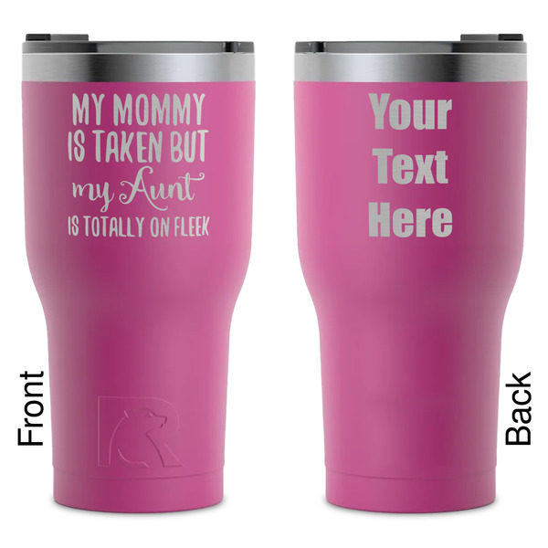 Custom Aunt Quotes and Sayings RTIC Tumbler - Magenta - Laser Engraved - Double-Sided