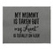 Aunt Quotes and Sayings Small Engraved Gift Box with Leather Lid - Approval