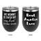 Aunt Quotes and Sayings Stainless Wine Tumblers - Black - Double Sided - Approval