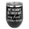 Aunt Quotes and Sayings Stainless Wine Tumblers - Black - Single Sided - Front