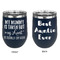 Aunt Quotes and Sayings Stainless Wine Tumblers - Navy - Double Sided - Approval