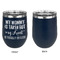 Aunt Quotes and Sayings Stainless Wine Tumblers - Navy - Single Sided - Approval