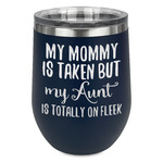 Aunt Quotes and Sayings Stemless Stainless Steel Wine Tumbler - Navy - Single Sided