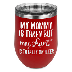 Aunt Quotes and Sayings Stemless Stainless Steel Wine Tumbler - Red - Double Sided