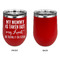 Aunt Quotes and Sayings Stainless Wine Tumblers - Red - Single Sided - Approval