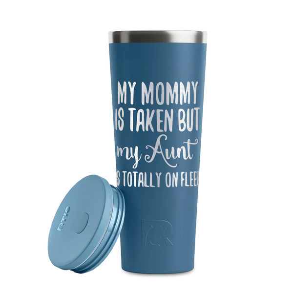 Aunt Quotes and Sayings Steel Blue RTIC Everyday Tumbler - 28 oz. - Lid Off