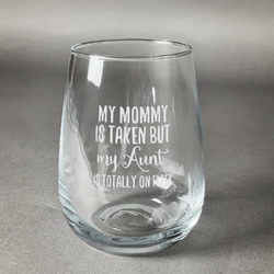 Aunt Quotes and Sayings Stemless Wine Glass - Engraved