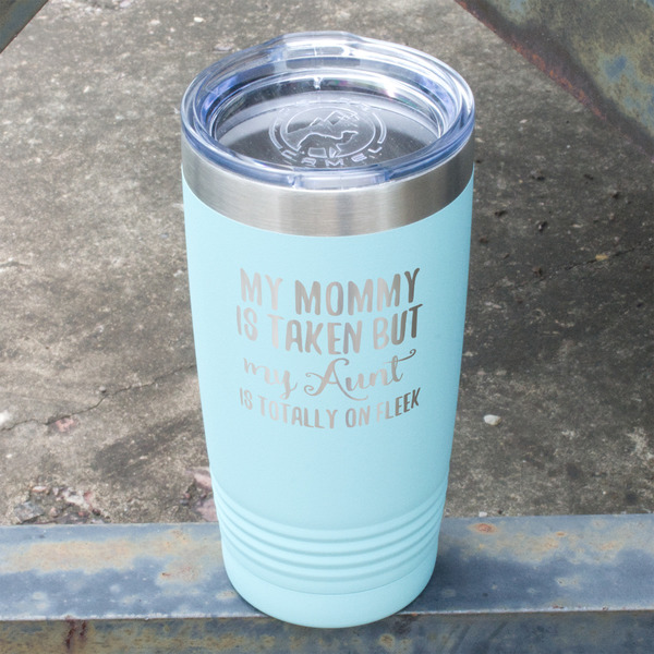 Aunt Quotes and Sayings Teal Polar Camel Tumbler - 20oz - Angled