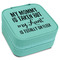 Aunt Quotes and Sayings Travel Jewelry Boxes - Leatherette - Teal - Angled View