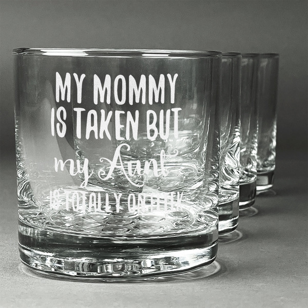 Custom Aunt Quotes and Sayings Whiskey Glasses (Set of 4)