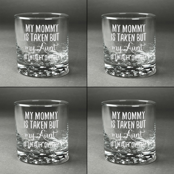 Aunt Quotes and Sayings Whiskey Glasses - Set of 4 all Engraved