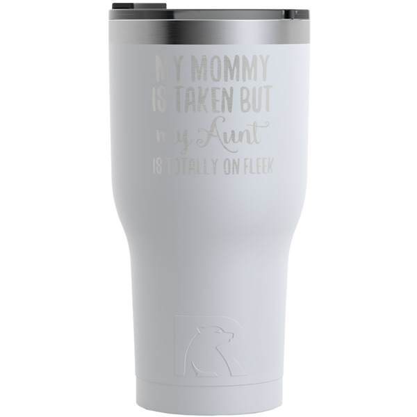 Custom Aunt Quotes and Sayings RTIC Tumbler - White - Engraved Front