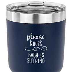 Baby Quotes 30 oz Stainless Steel Tumbler - Navy - Single Sided