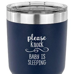 Baby Quotes 30 oz Stainless Steel Tumbler - Navy - Double Sided