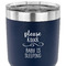 Baby Quotes 30 oz Stainless Steel Ringneck Tumbler - Navy - CLOSE UP